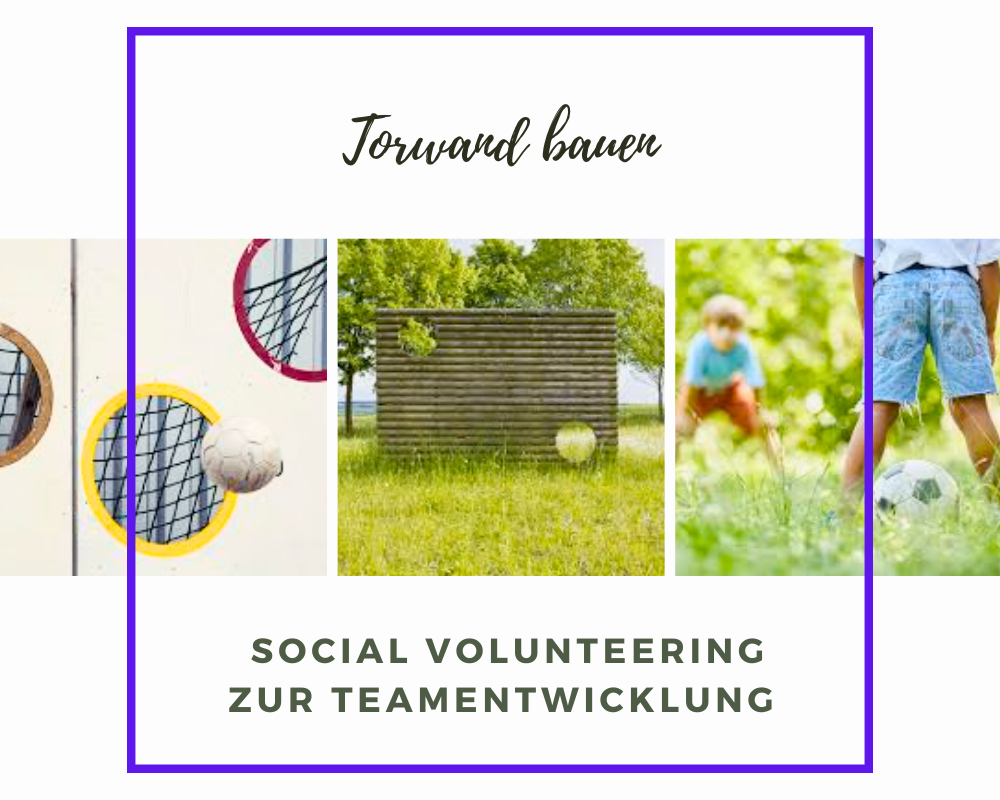 Sozialer Teamevent Torwand bauen